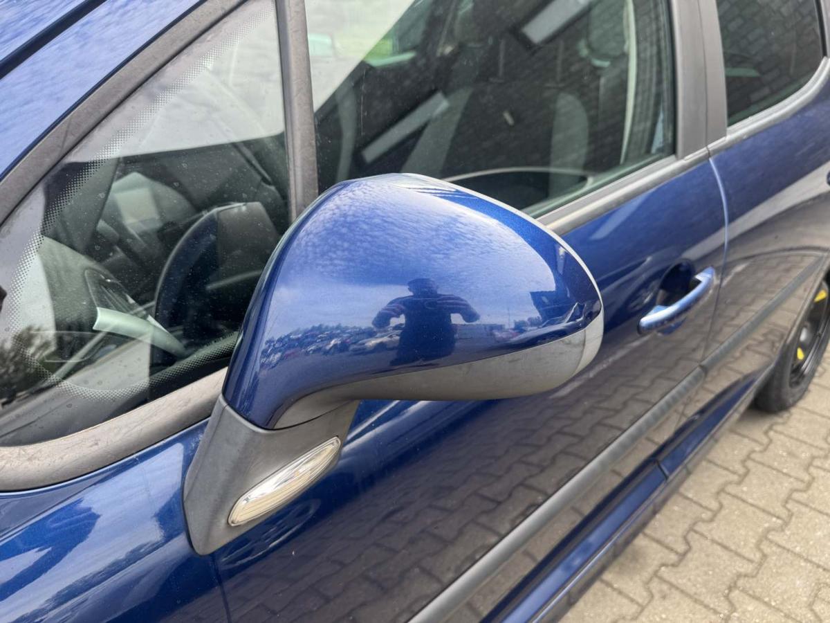 Peugeot 207SW original Au&szlig;enspiegel links elektrisch verstellbar KPL Montebello blau Bj.2009